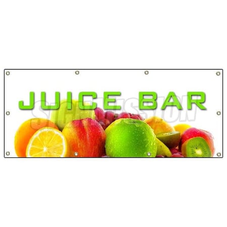 Signmission JUICE BAR BANNER SIGN smoothies healthy fresh fruit vitamins fitness B-96 Juice Bar